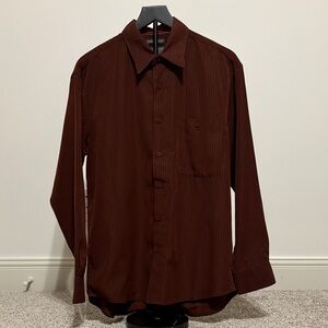 Saddlebred Men's Reddish Brown Button Down Shirt